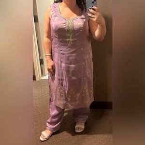 Tunic, pants, and scarf set. Only worn once to a ceremony